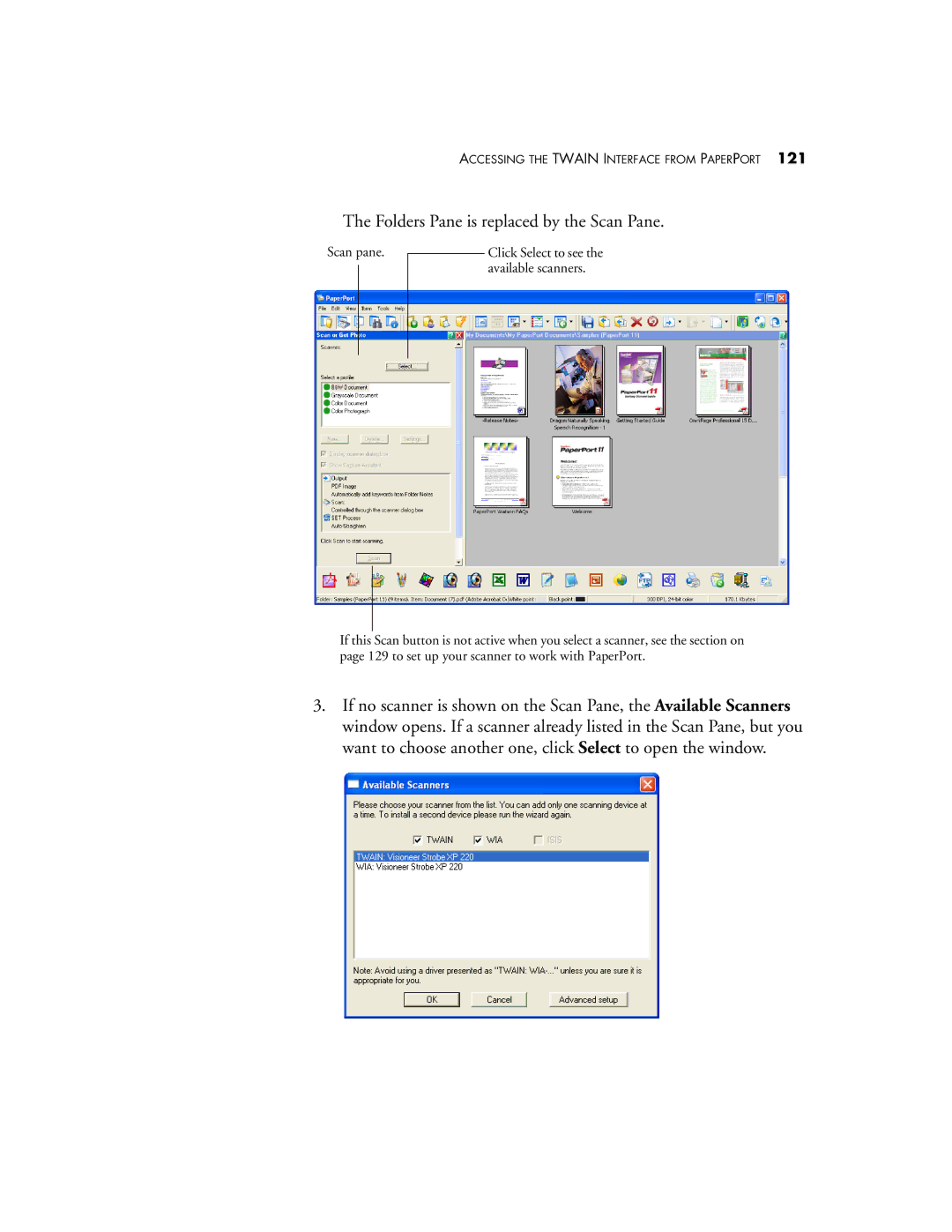 Visioneer XP220 manual Folders Pane is replaced by the Scan Pane 