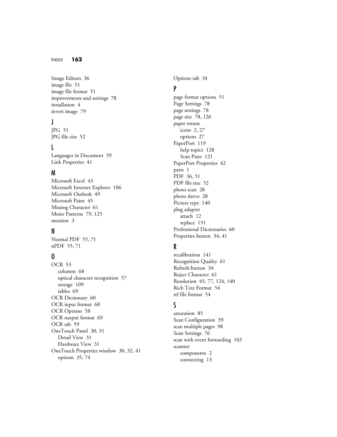 Visioneer XP220 manual Index 