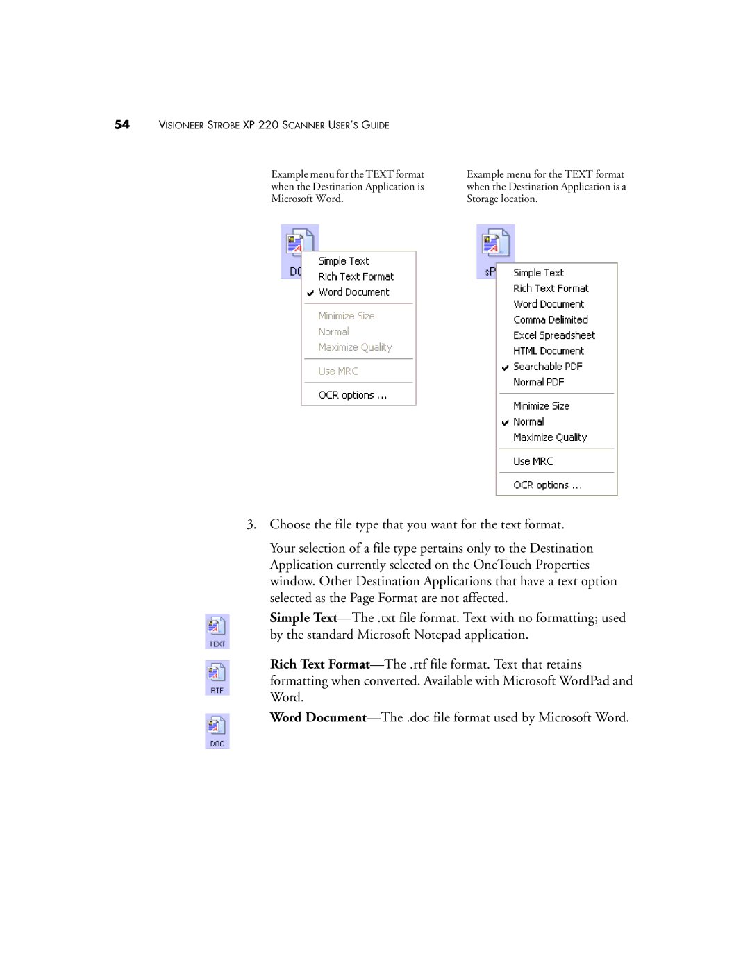 Visioneer XP220 manual Visioneer Strobe XP 220 Scanner USER’S Guide 