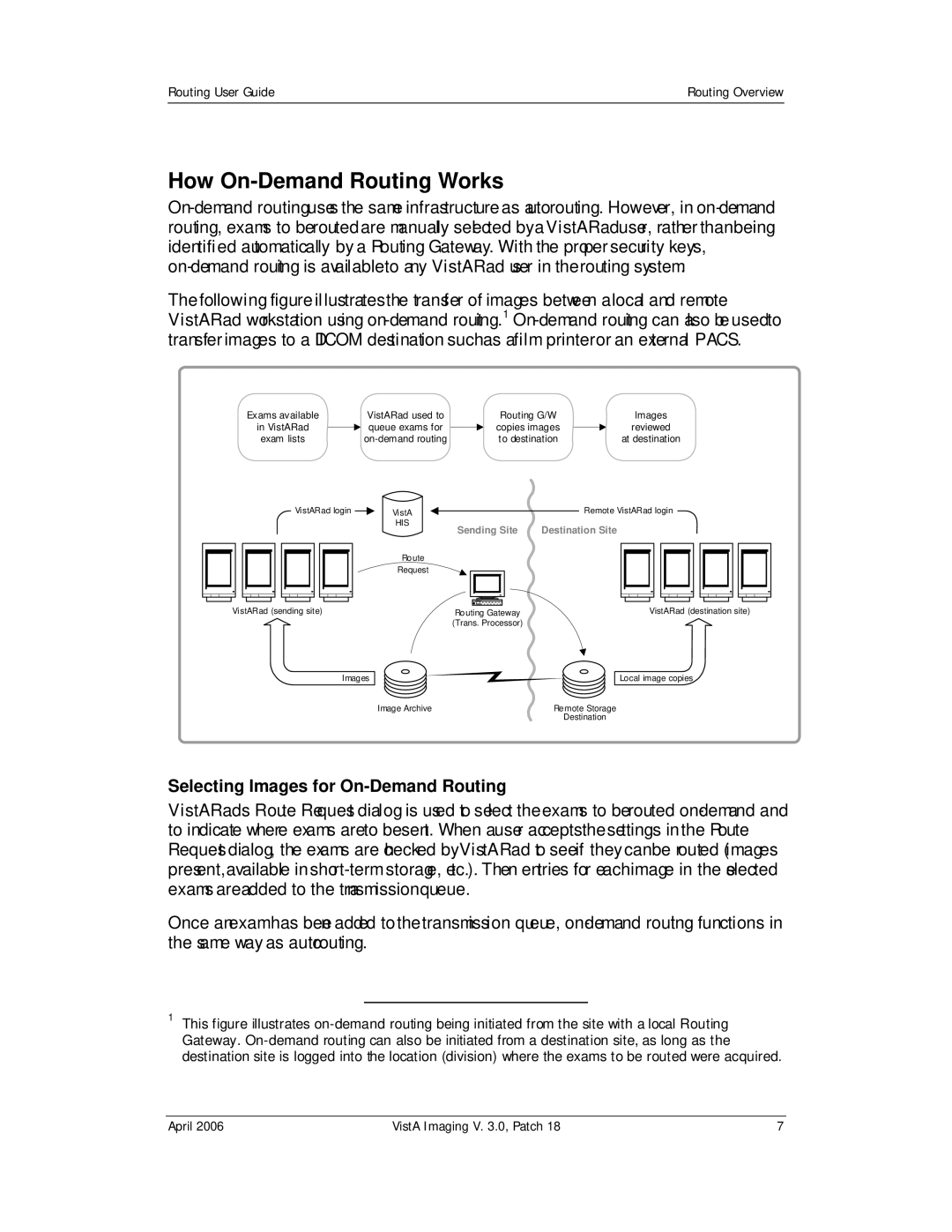 Vista Imaging Vista Routing manual How On-Demand Routing Works, Selecting Images for On-Demand Routing 