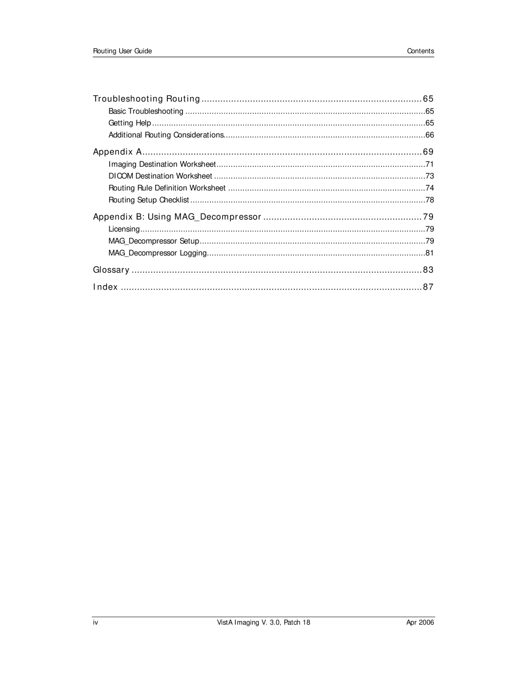 Vista Imaging Vista Routing manual Troubleshooting Routing 