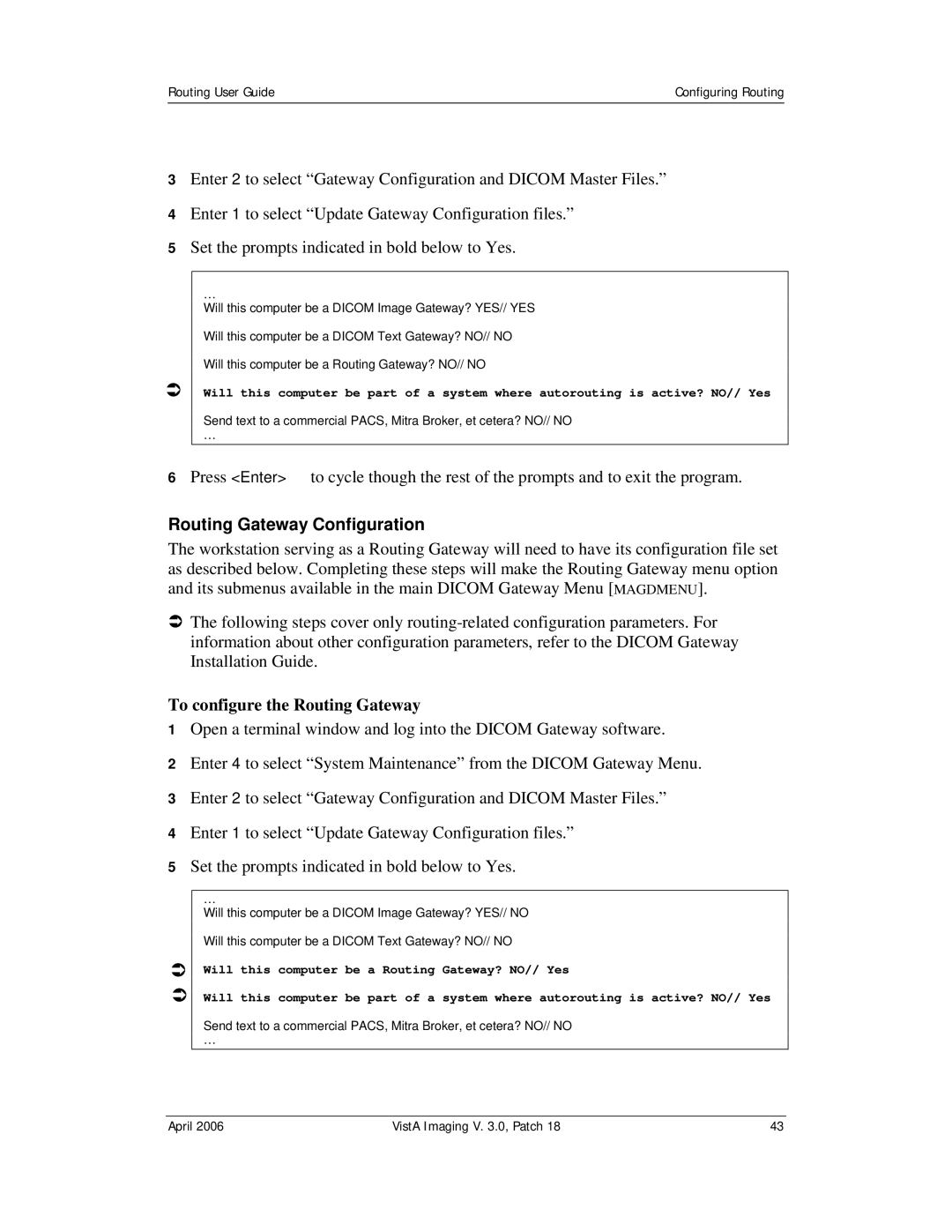 Vista Imaging Vista Routing manual Routing Gateway Configuration, To configure the Routing Gateway 