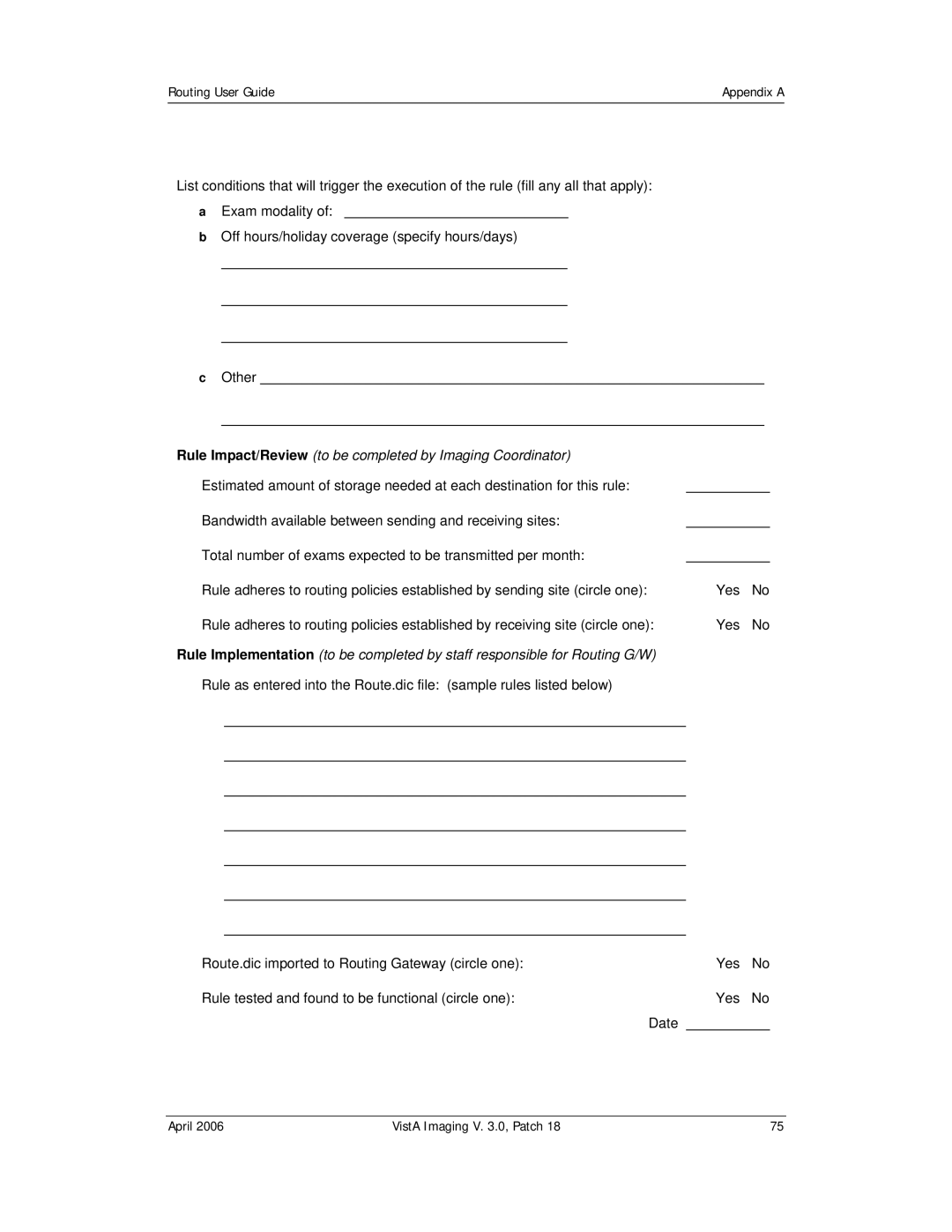 Vista Imaging Vista Routing manual Routing User Guide 