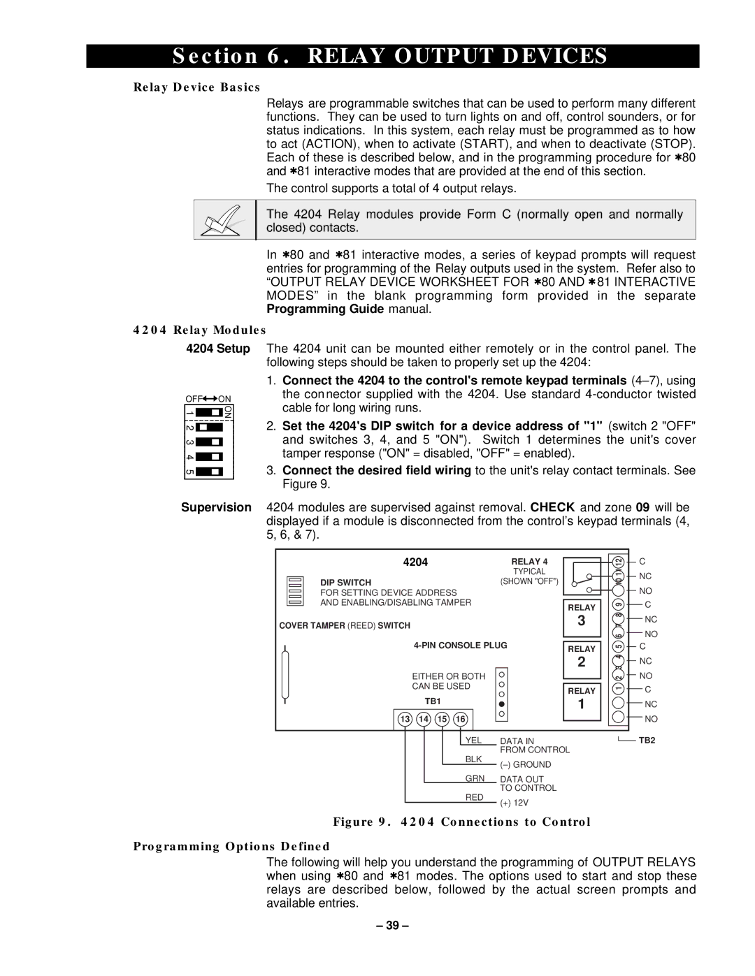 VistaQuest N7227V5 installation instructions Relay Output Devices, Relay Device Basics, Relay Modules 