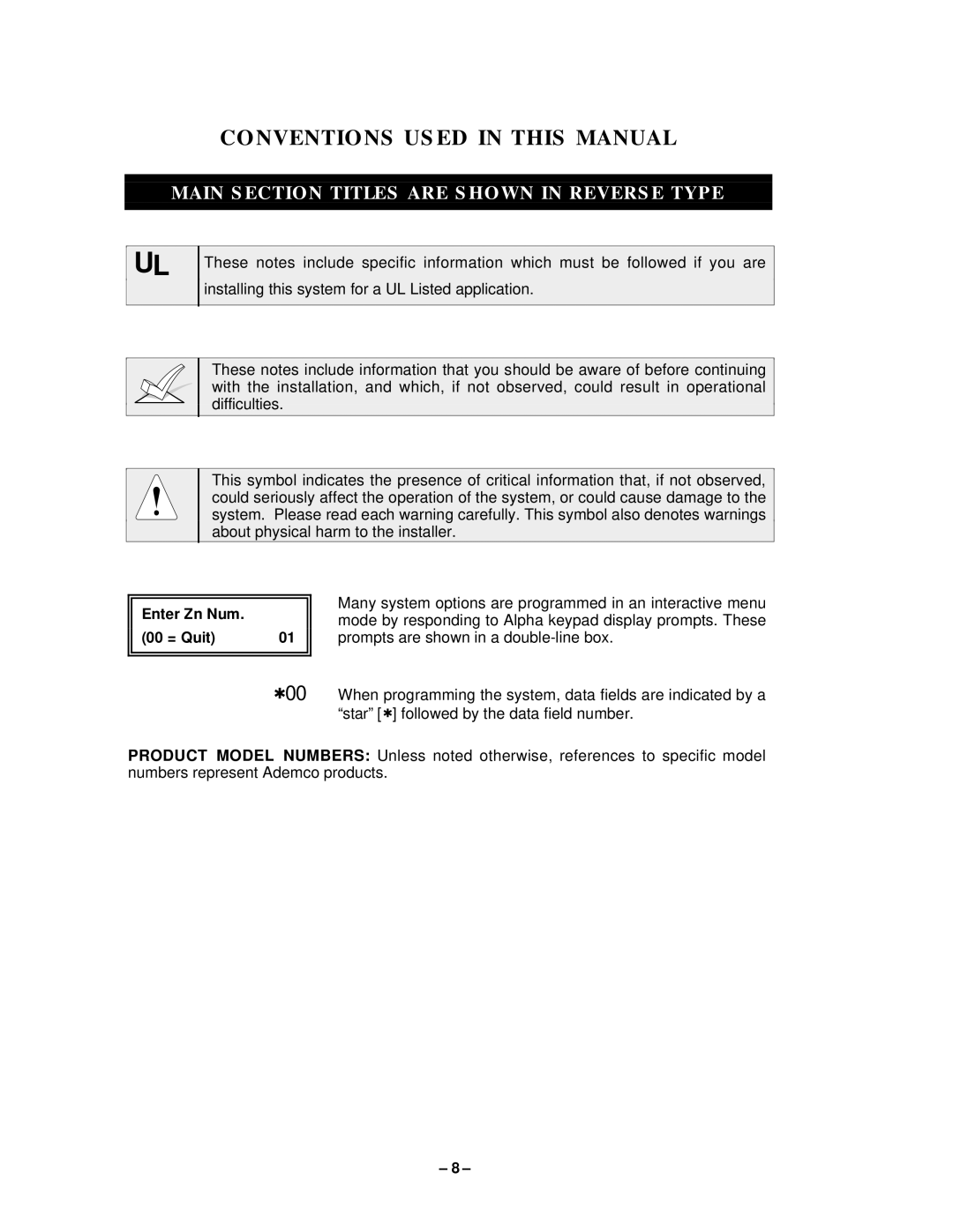 VistaQuest N7227V5 installation instructions Conventions Used in this Manual 