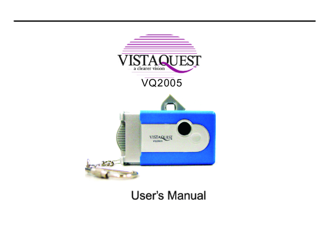 VistaQuest VQ-2005 manual VQ2005 