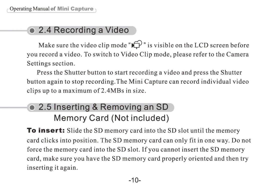 VistaQuest VQ-2005 manual 