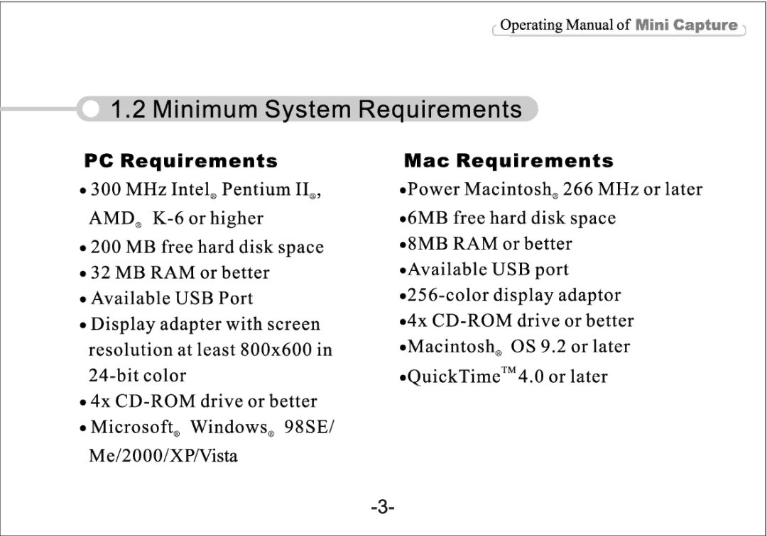 VistaQuest VQ-2005 manual 