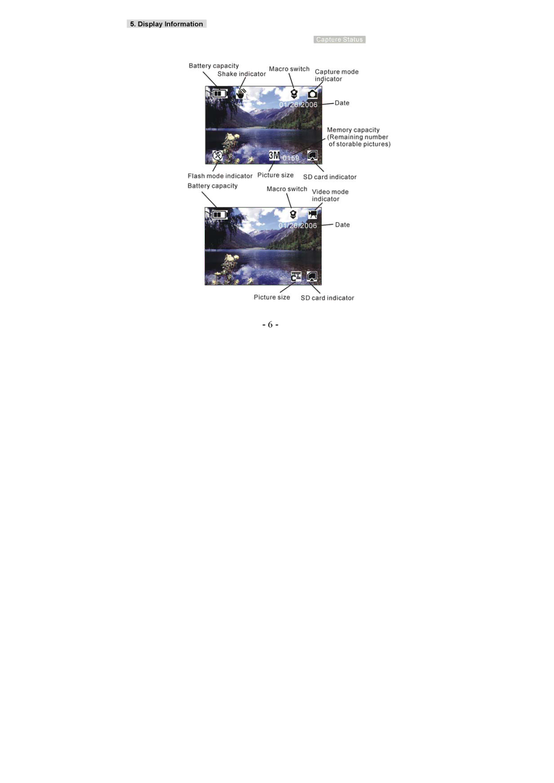 VistaQuest VQ 5010 user manual Display Information 