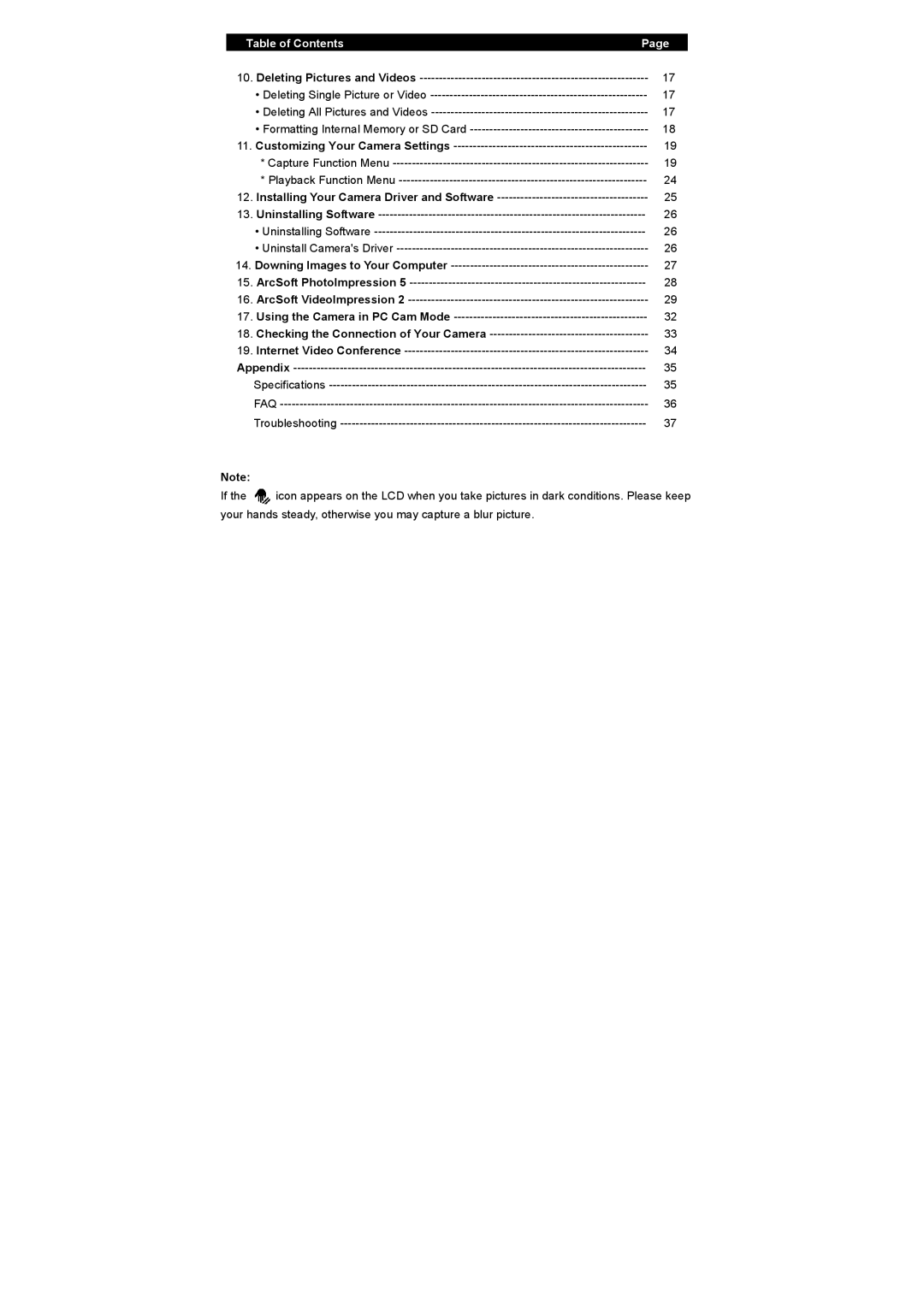 VistaQuest VQ 5010 user manual Installing Your Camera Driver and Software 