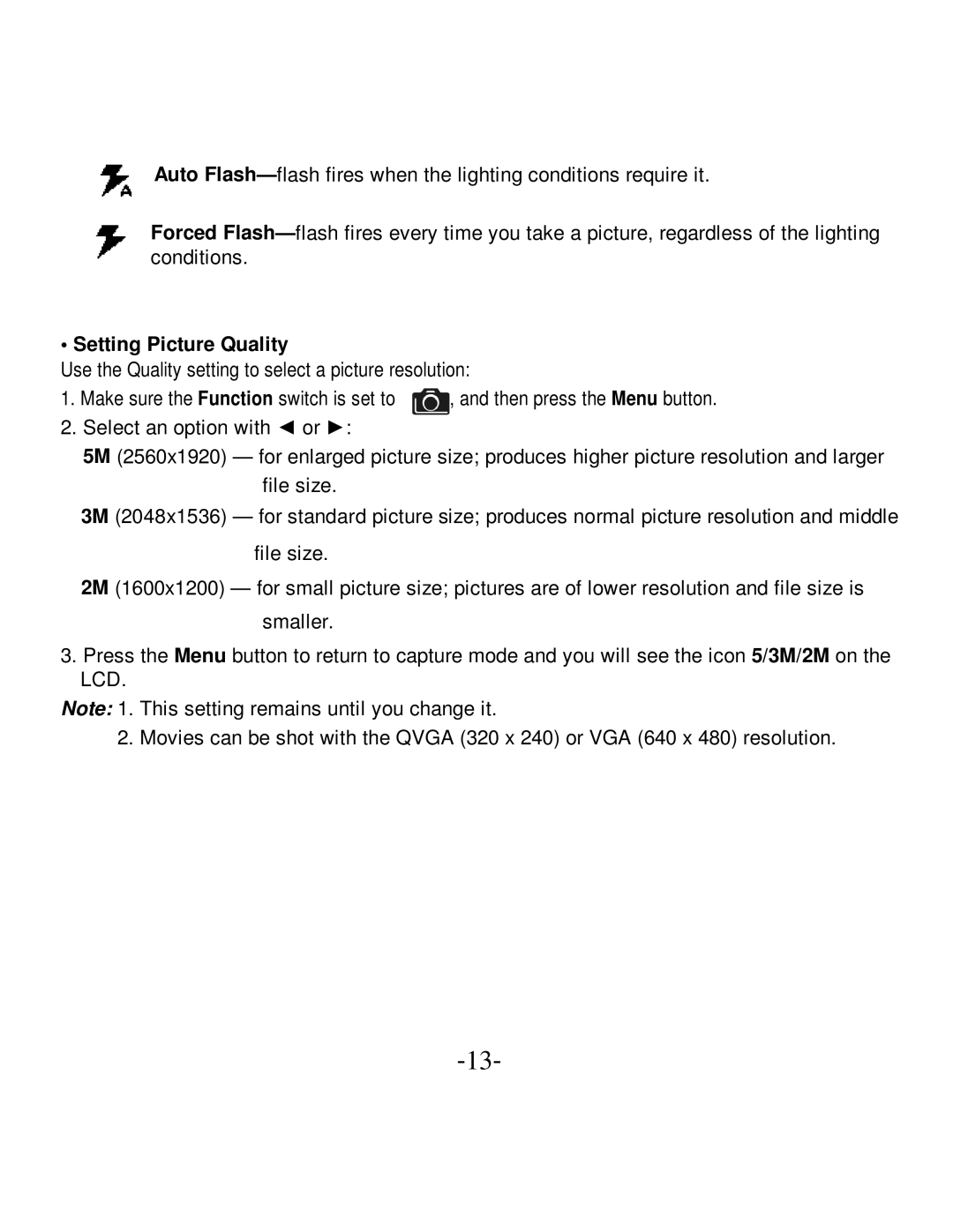 VistaQuest VQ-5015 user manual Setting Picture Quality 