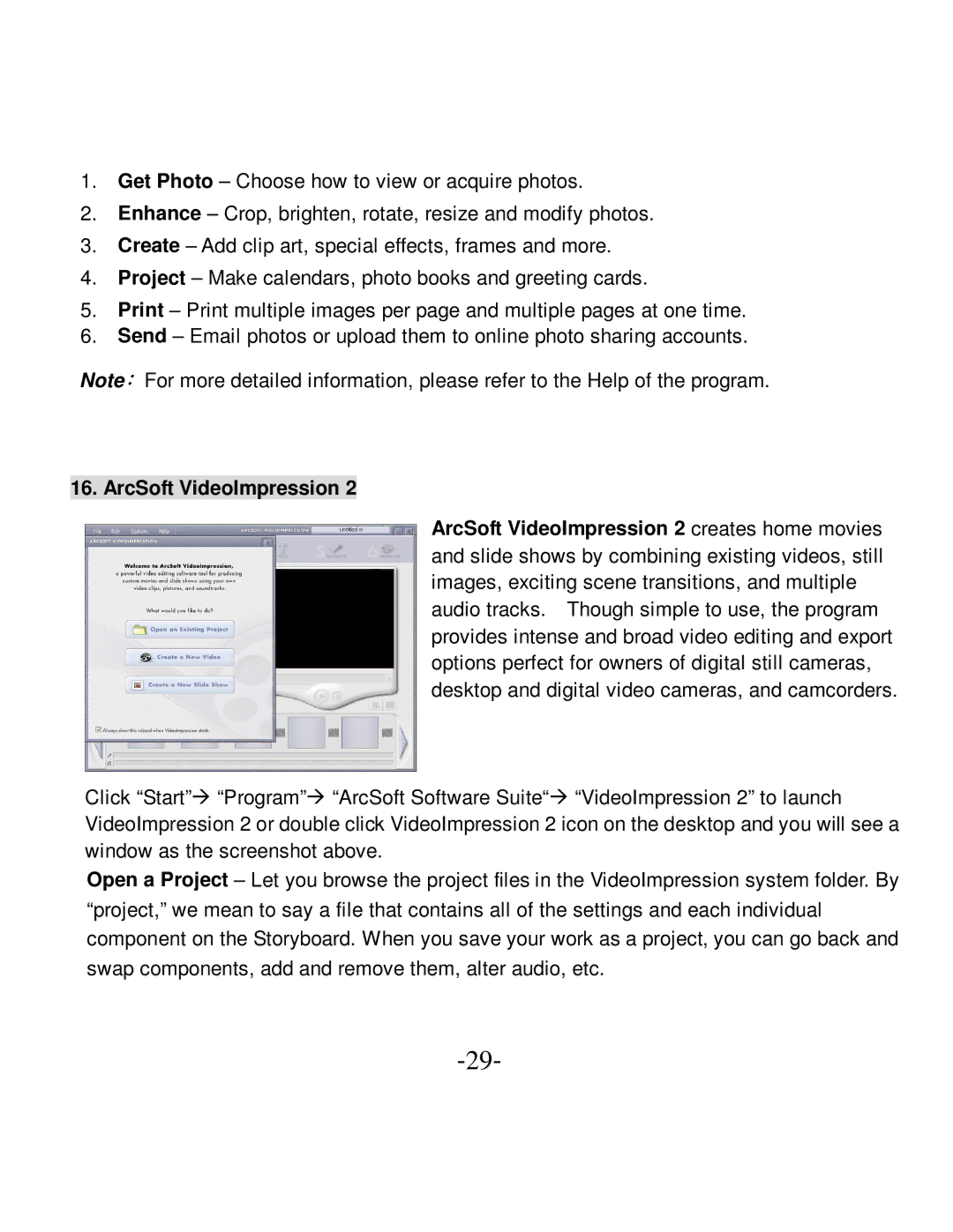 VistaQuest VQ-5015 user manual 