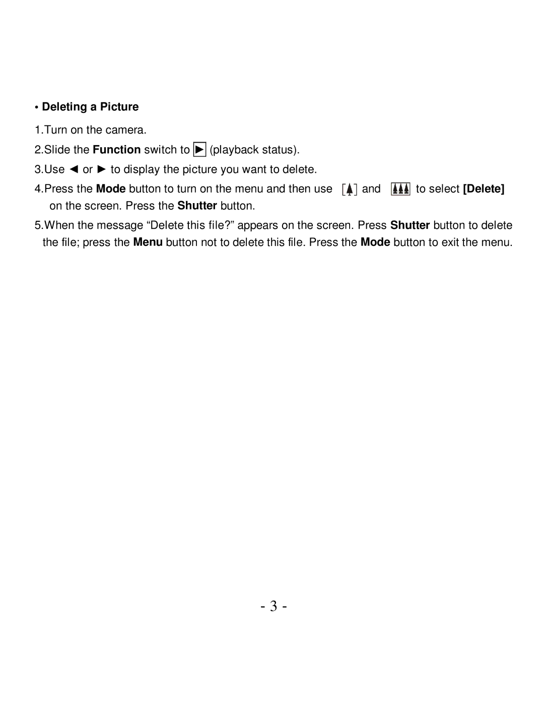 VistaQuest VQ-7015 user manual Deleting a Picture 