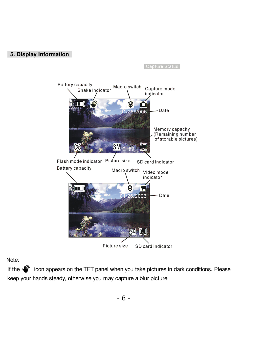 VistaQuest VQ-7024 user manual Display Information 