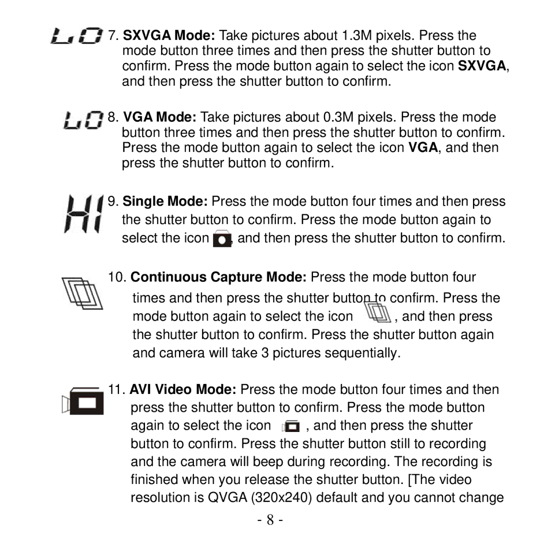 VistaQuest VQ1100 user manual Then press 