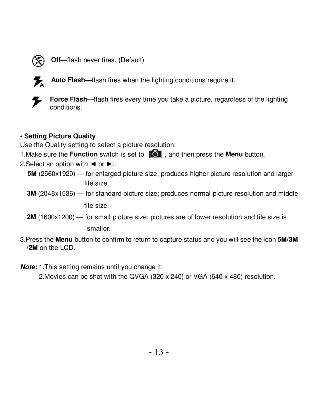 VistaQuest VQ5015 user manual Setting Picture Quality 