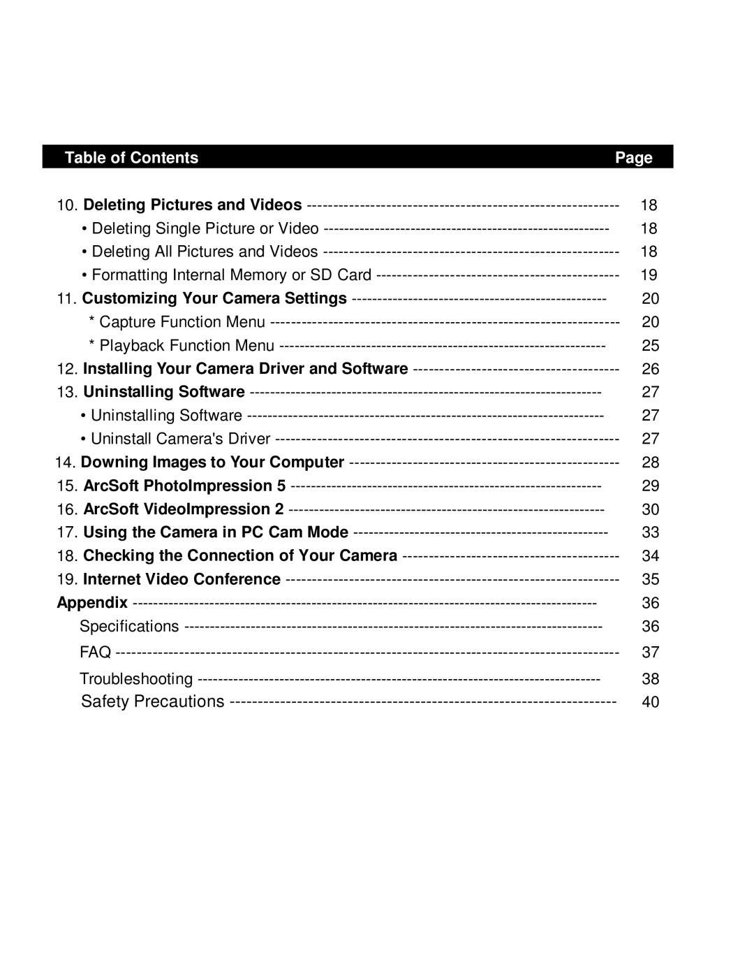 VistaQuest VQ5015 user manual Installing Your Camera Driver and Software 