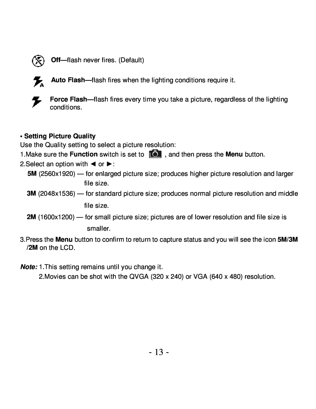 VistaQuest VQ5015 user manual Setting Picture Quality 