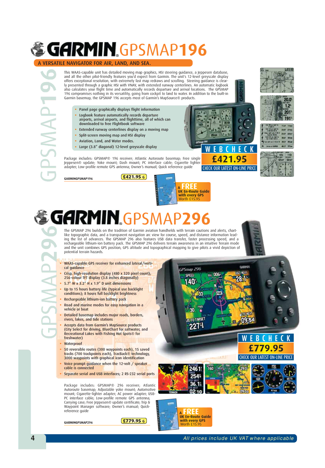 Visual Land GPSMAP 296 owner manual GPSMAP196, GPSMAP296, £421.95 G, £779.95 G 