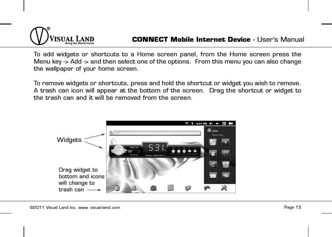 Visual Land VL-879-8GB-BLK manual 