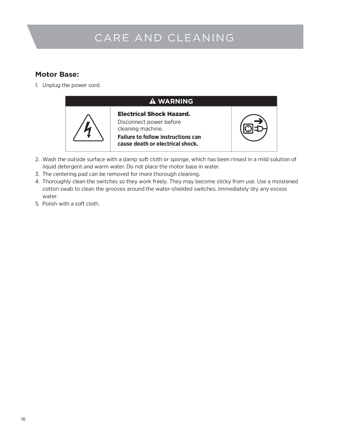 Vita-Mix 7500 owner manual Motor Base 