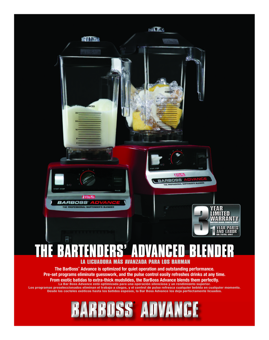 Vita-Mix BB manual BARTENDERS’ Advanced Blender 