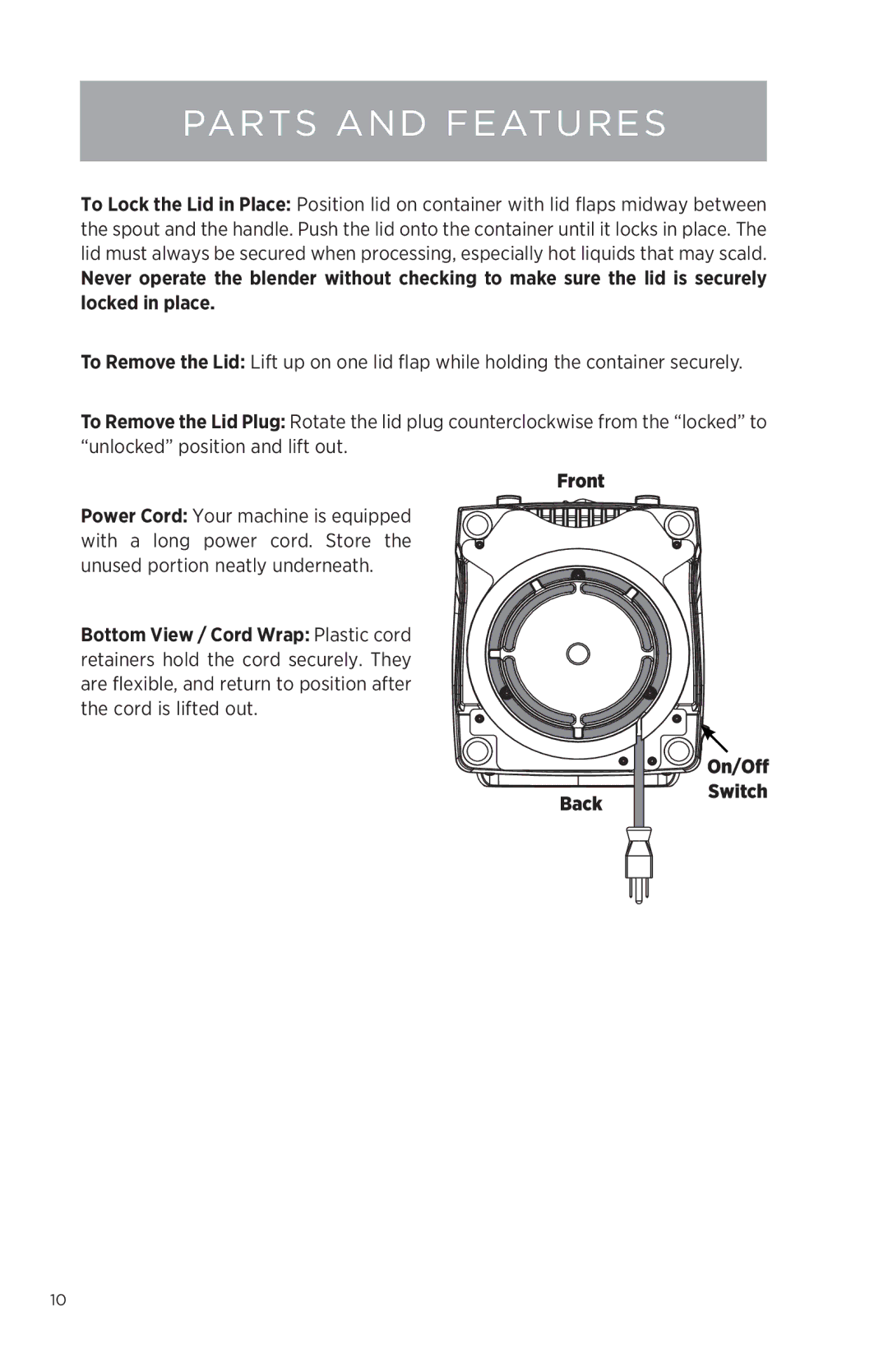 Vita-Mix NA owner manual Front 