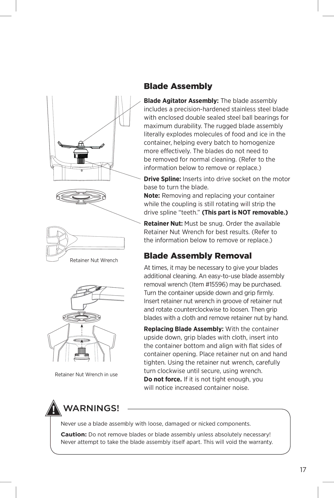 Vita-Mix The Quiet One manual Blade Assembly Removal 