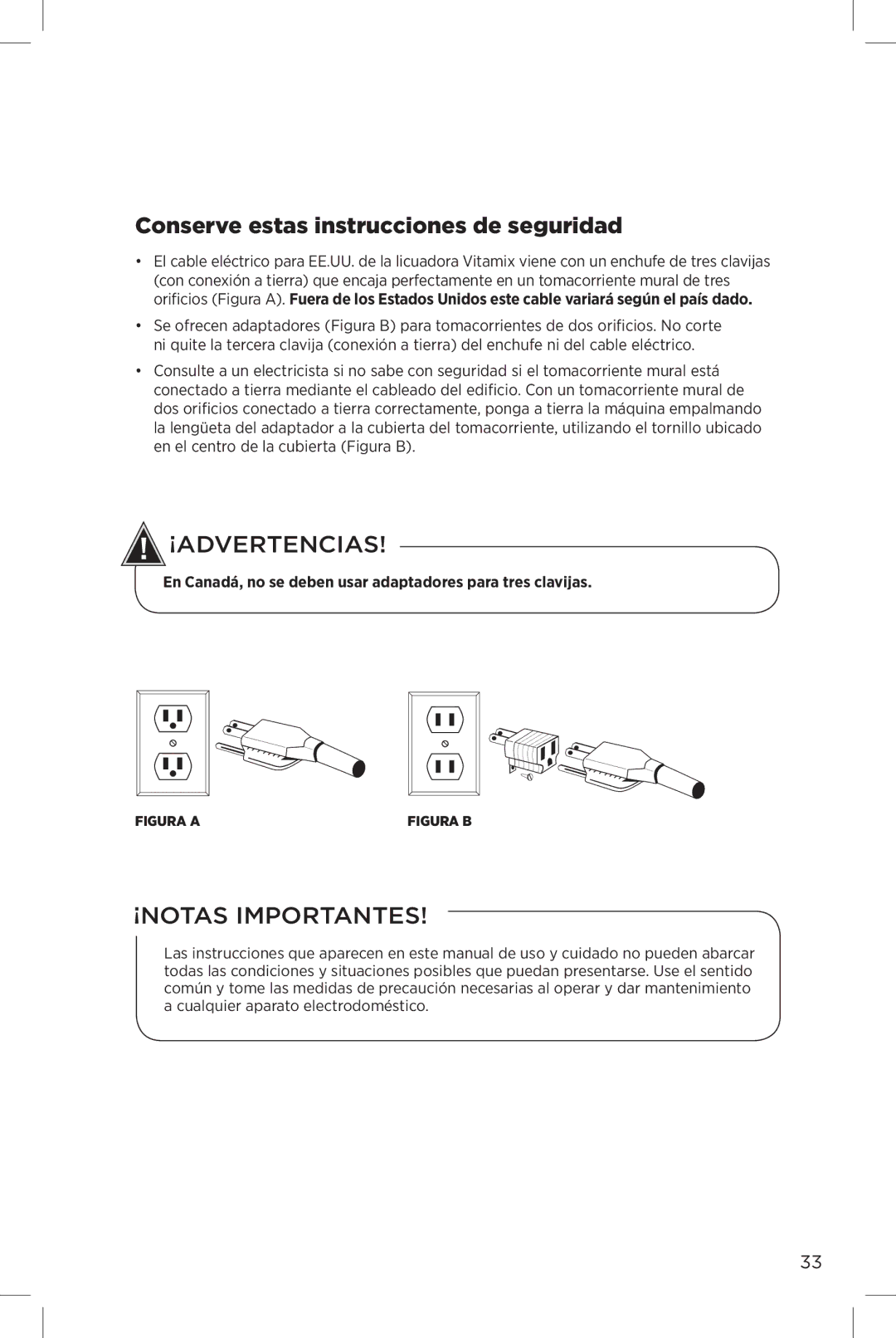 Vita-Mix The Quiet One manual Conserve estas instrucciones de seguridad 