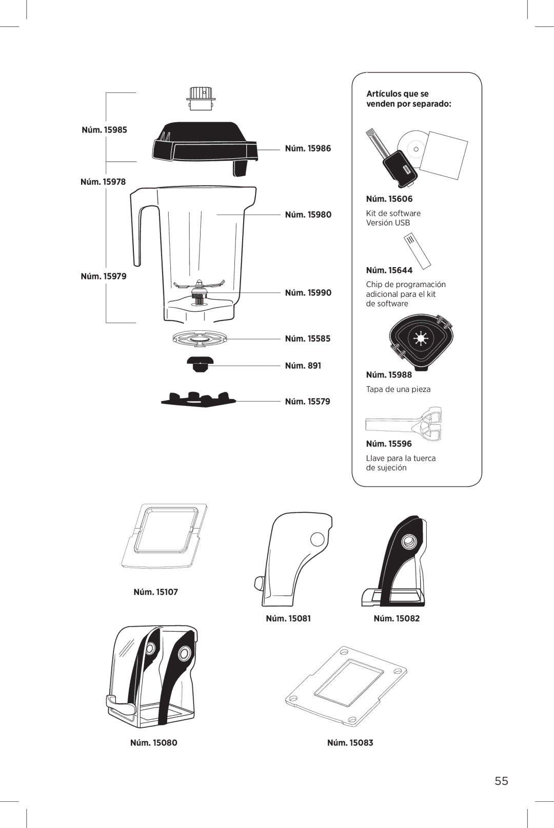 Vita-Mix The Quiet One manual Núm Artículos que se venden por separado 