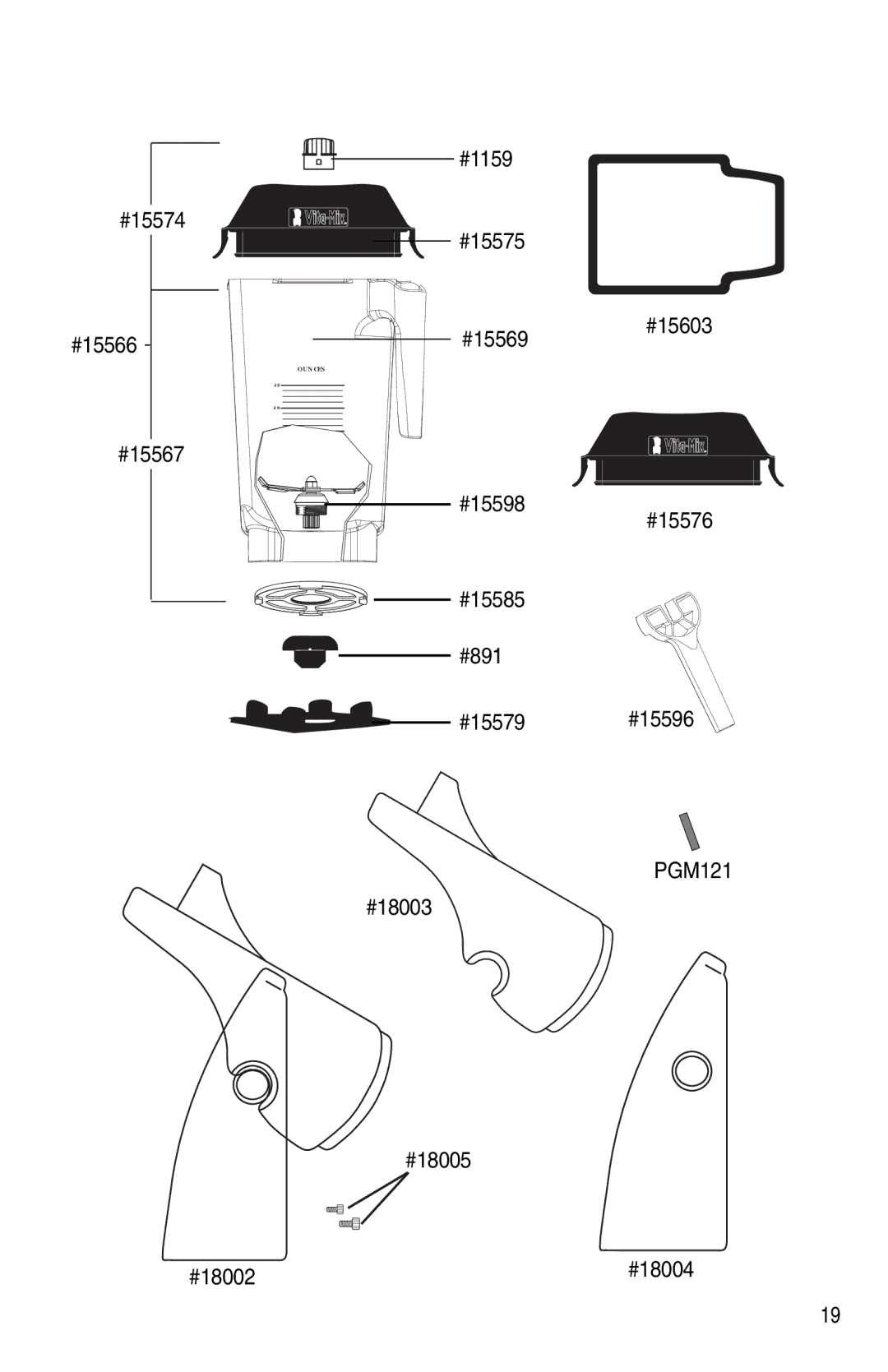 Vita-Mix XTG012 owner manual #1159 #15574 #15575 