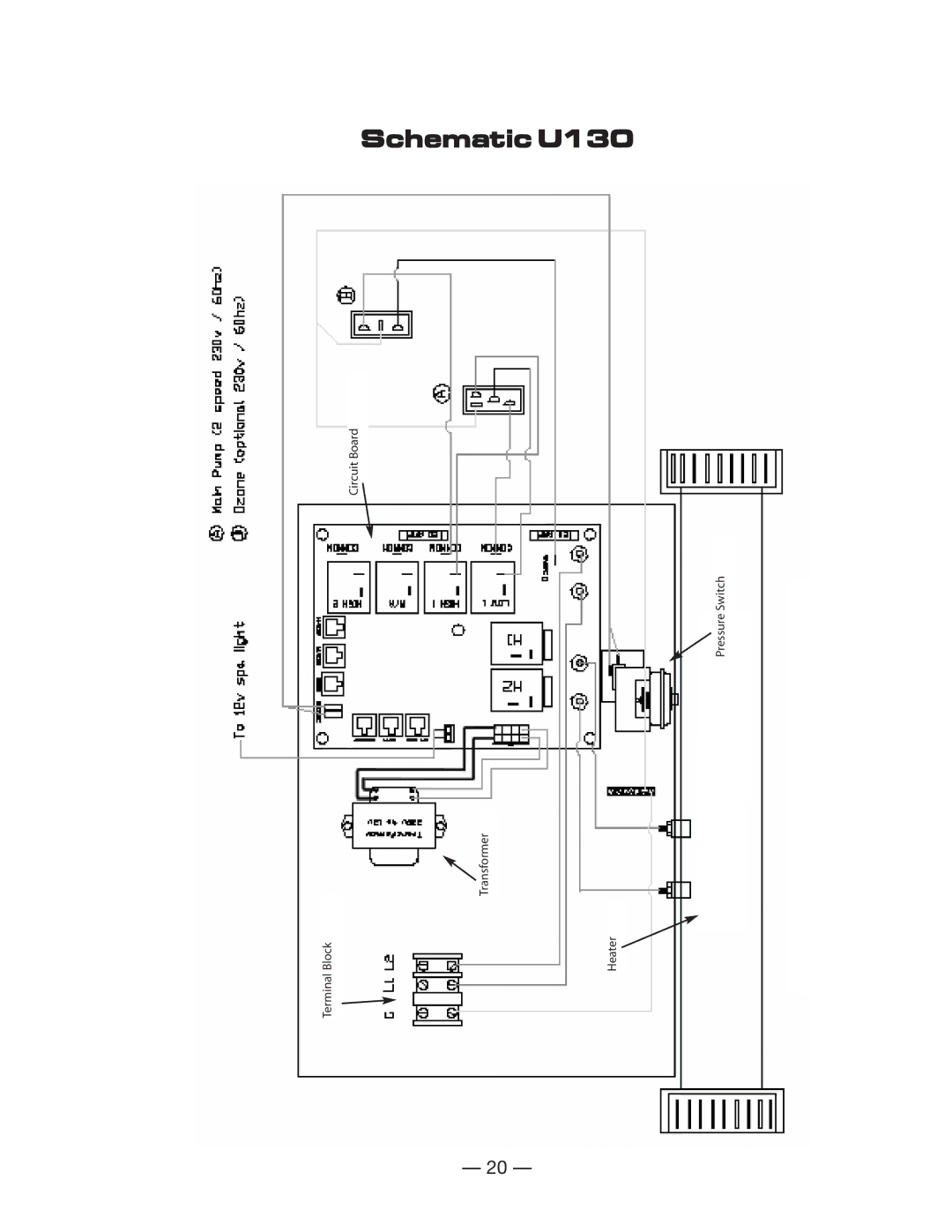 Vita Spa U -1 3 0 manual Schematic U130 