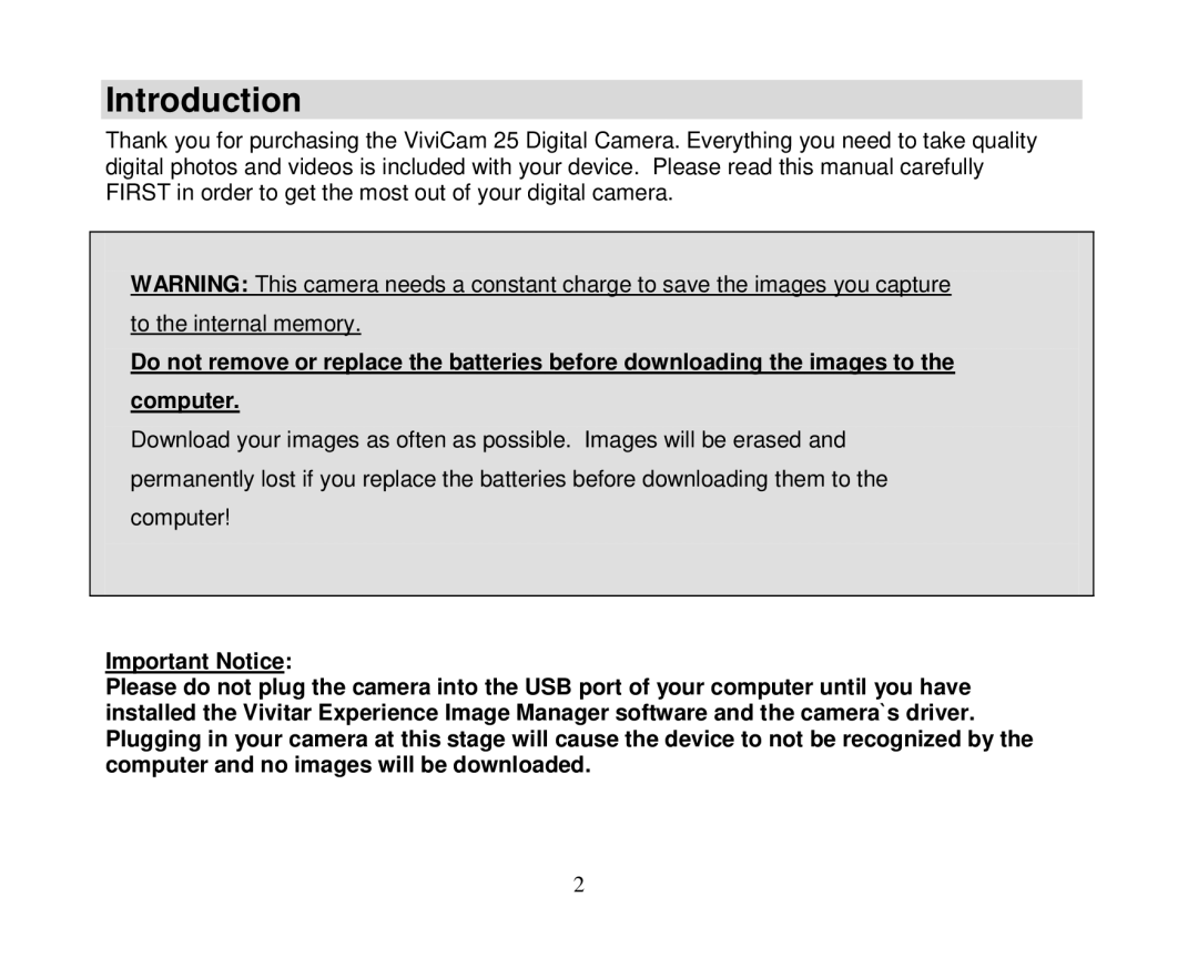 Vivid Audio 25 manual Introduction 