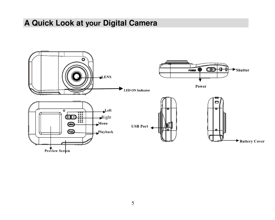 Vivid Audio 25 manual Quick Look at your Digital Camera 