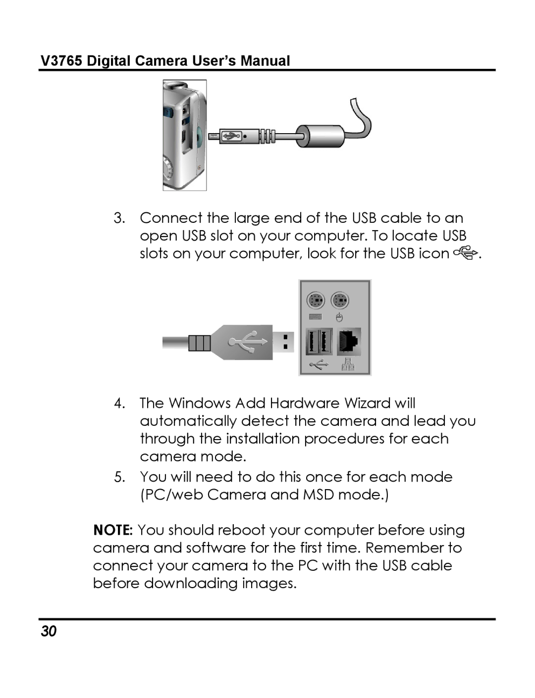 Vivitar instruction manual V3765 Digital Camera User’s Manual 