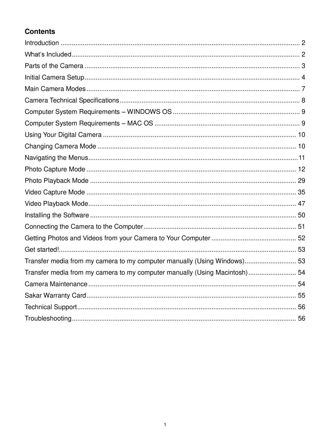 Vivitar 7022 user manual Contents 