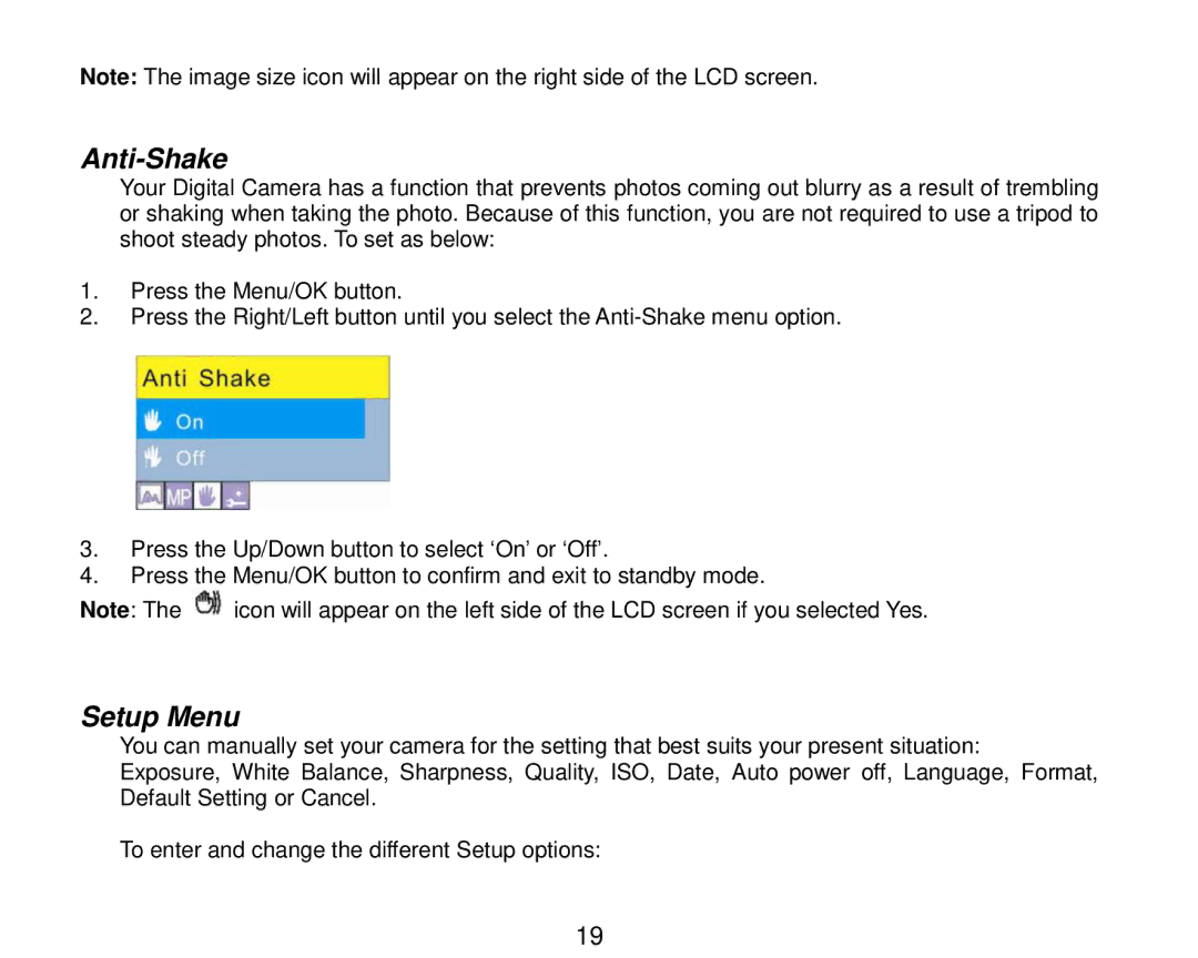 Vivitar 7690 owner manual Anti-Shake 