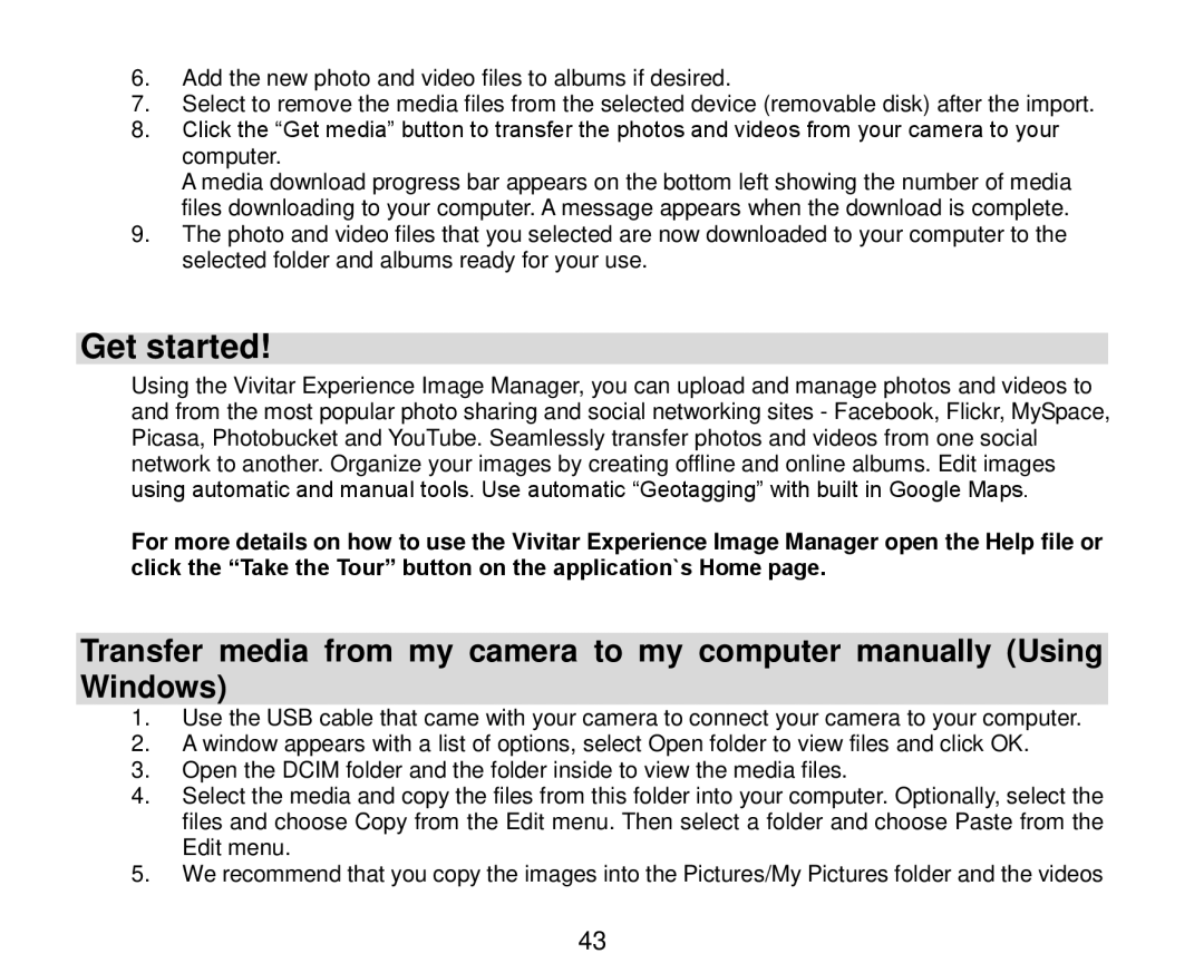 Vivitar 7690 owner manual Get started 