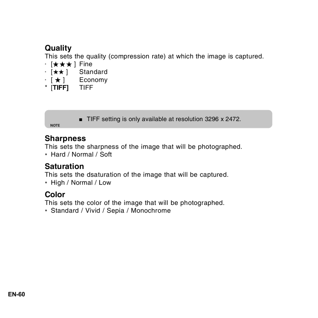 Vivitar 8300s user manual Sharpness 