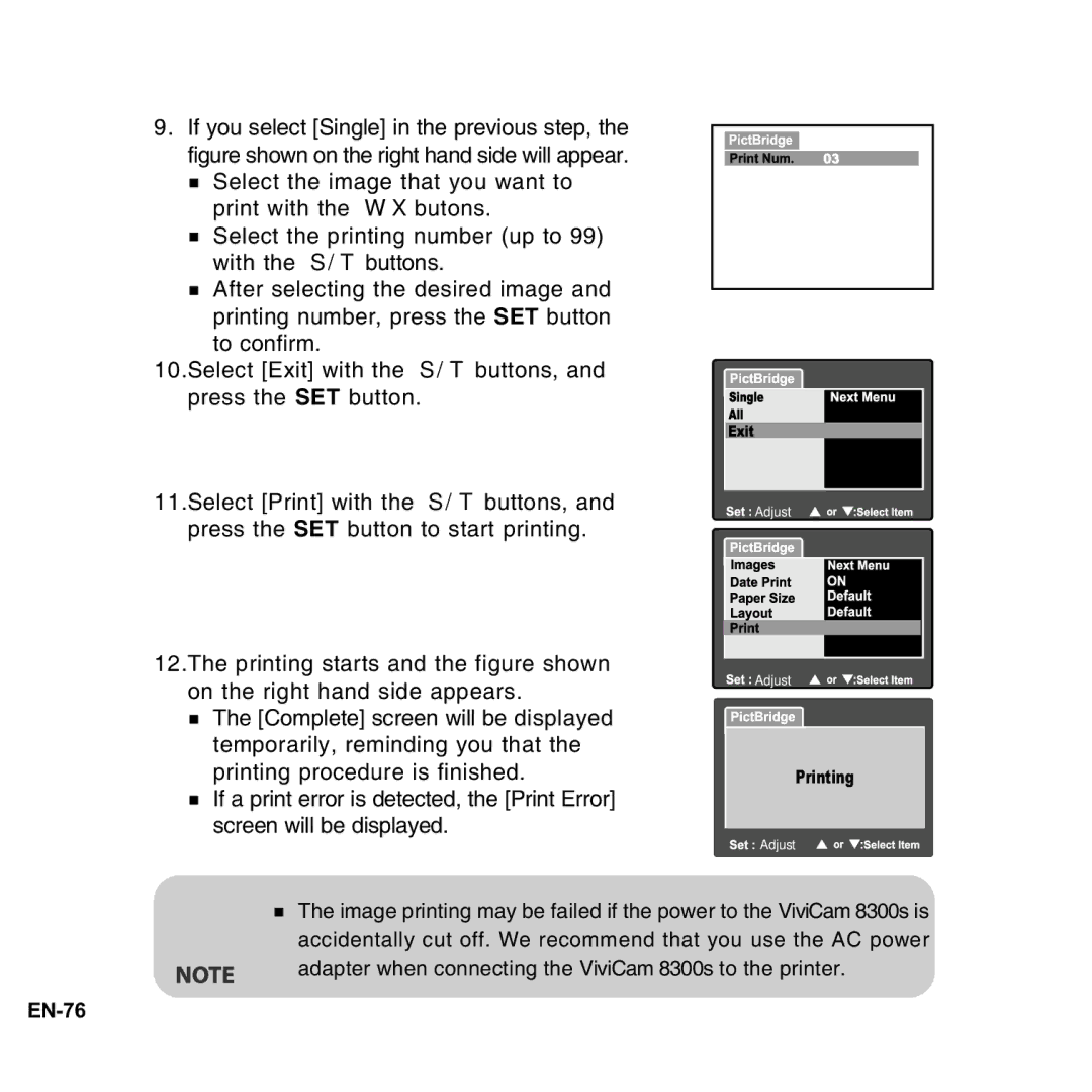 Vivitar 8300s user manual EN-76 