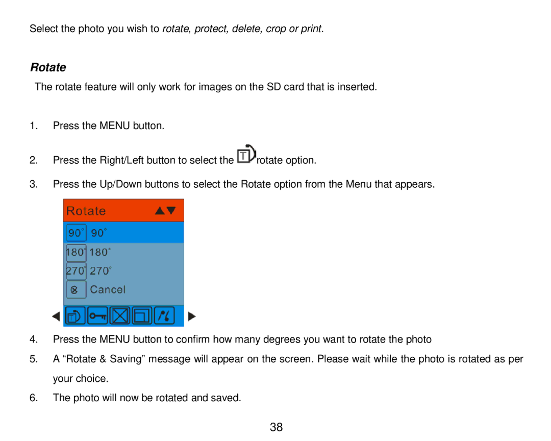 Vivitar 8324 owner manual Rotate 