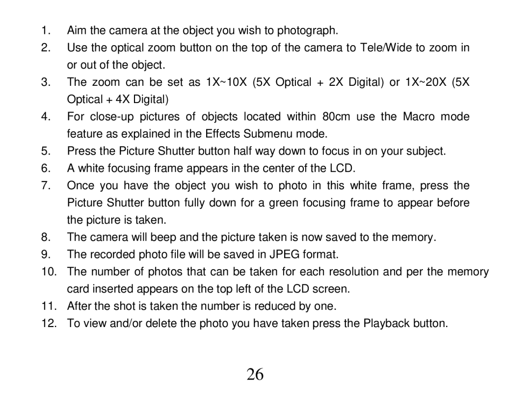 Vivitar 840XHD owner manual 