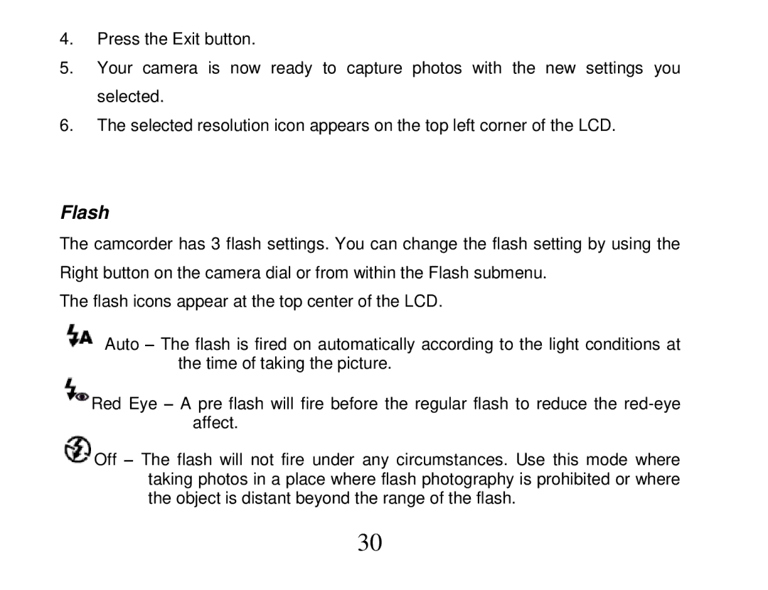 Vivitar 840XHD owner manual Flash 