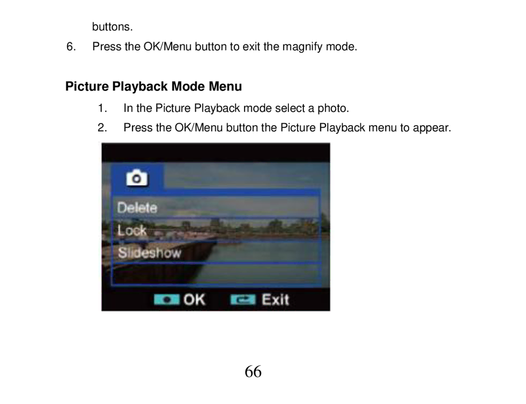 Vivitar 840XHD owner manual Picture Playback Mode Menu 