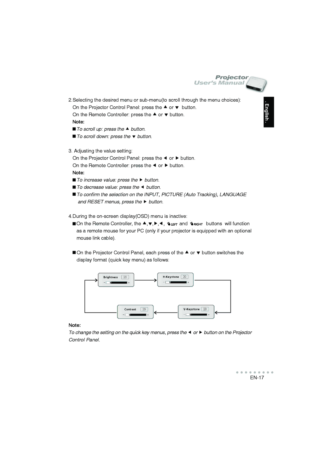 Vivitar DP-1200 X user manual EN-17 