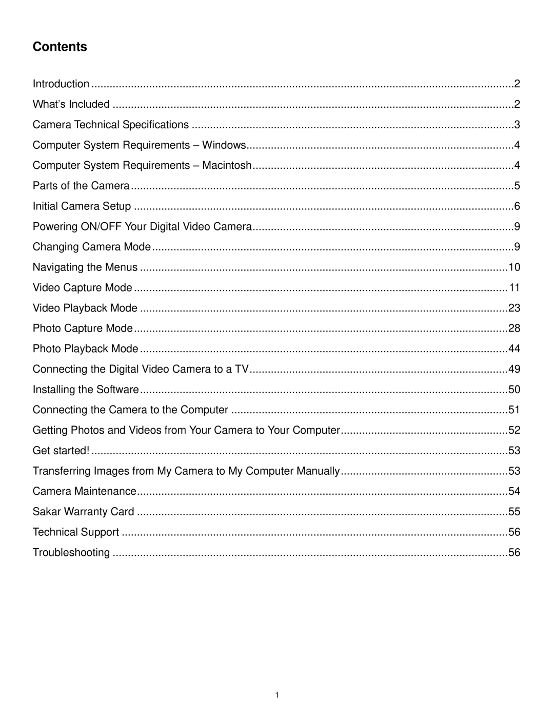 Vivitar DVR 1020HD user manual Contents 