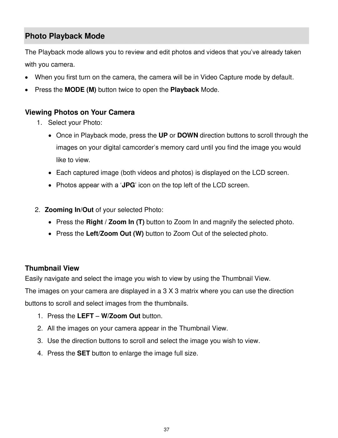 Vivitar DVR 610 user manual Photo Playback Mode, Viewing Photos on Your Camera 