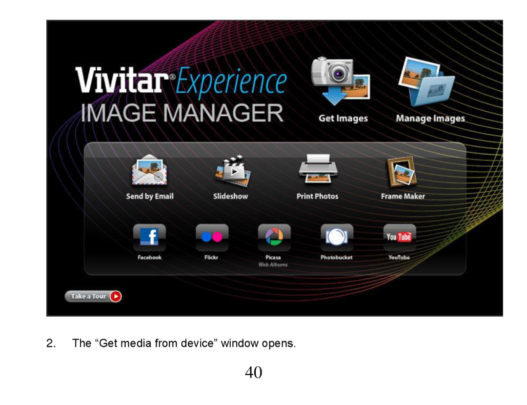 Vivitar DVR 810HD user manual Get media from device window opens 