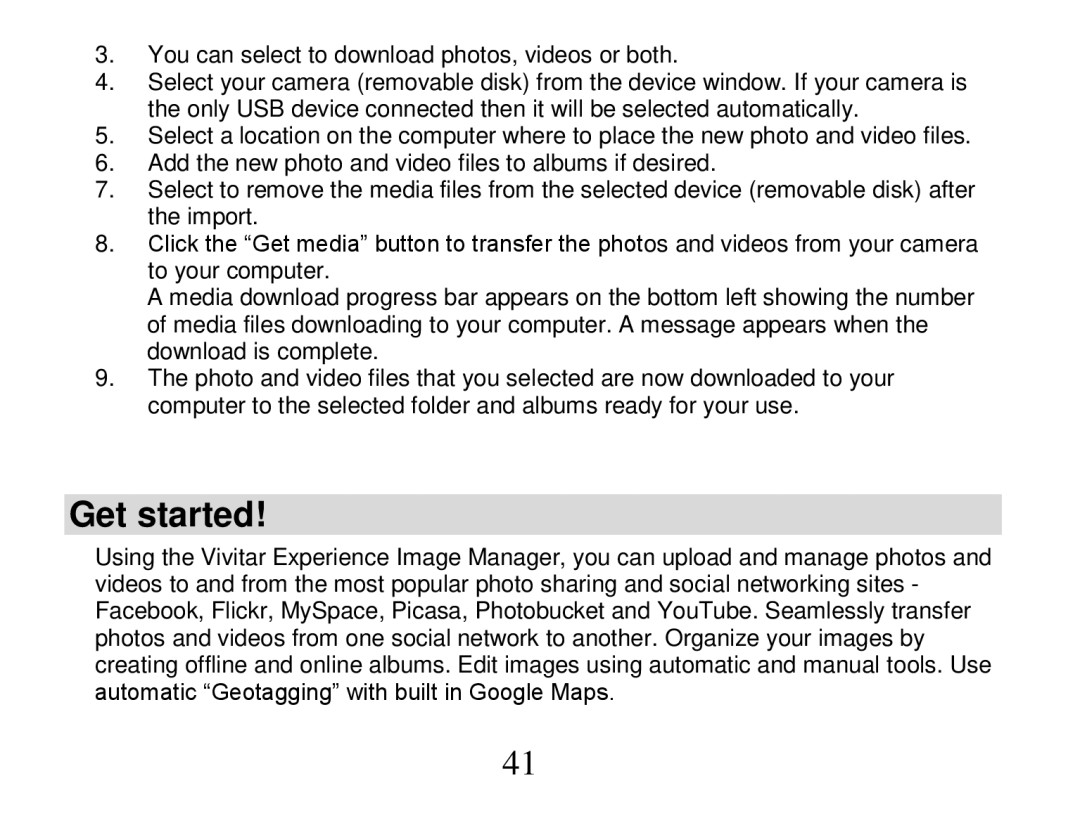 Vivitar DVR 810HD user manual Get started 