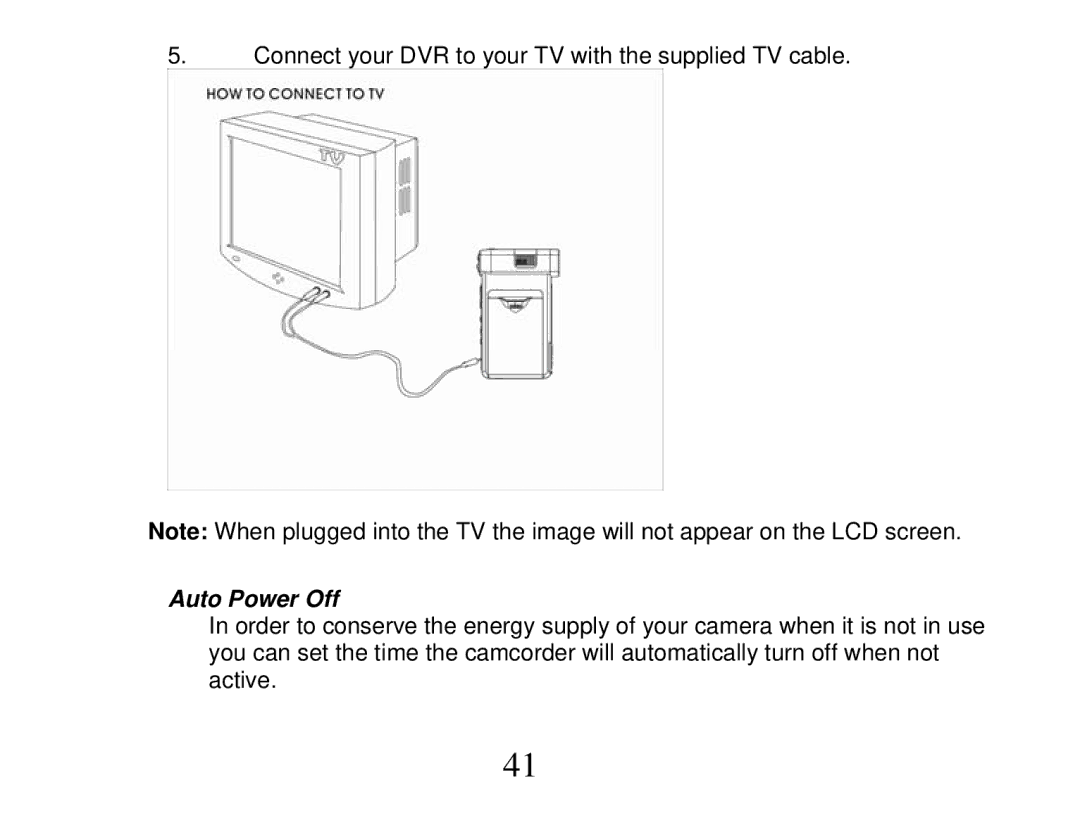 Vivitar DVR 865HD owner manual Auto Power Off 